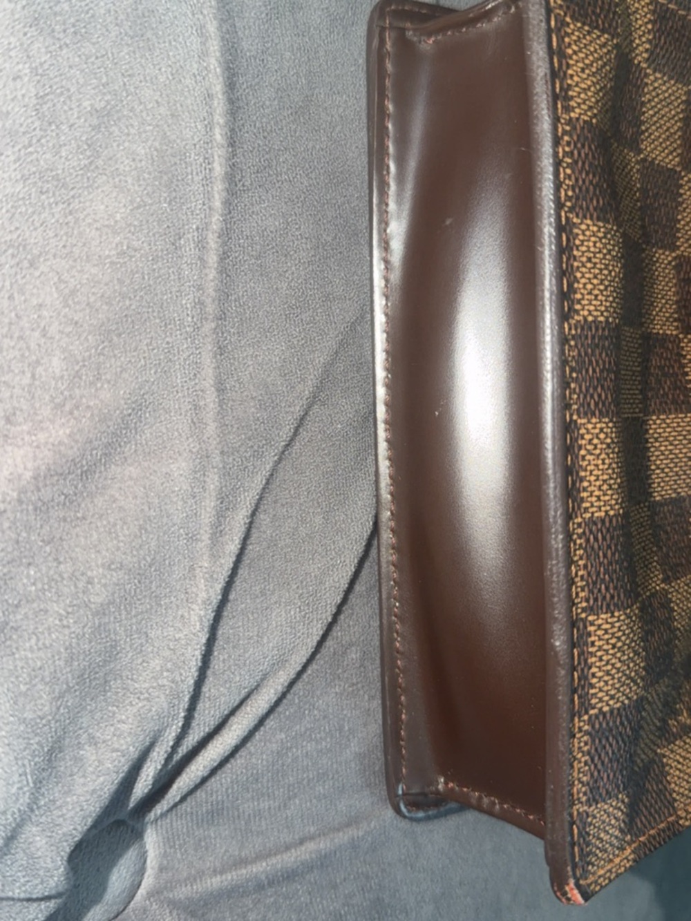 Louis Vuitton Brown Damier Ebene Messenger Bag with Dark Brown Strap - Picture 3 of 4